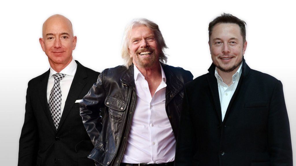 Jeff Bezos, Sir Richard Branson, and Elon Musk are racing to the stars