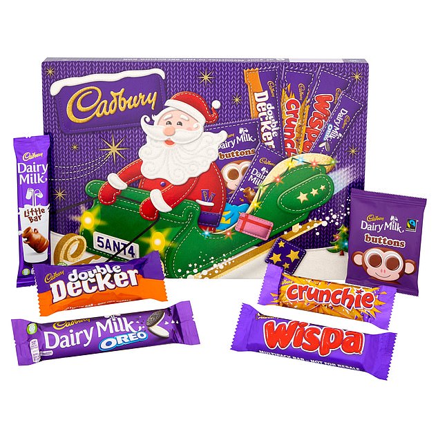 Cadbury's trzeci rok z rzędu zmniejszył rozmiar swojego popularnego bożonarodzeniowego pudełka do wybierania, zmniejszając drążek Wispa i Double Decker