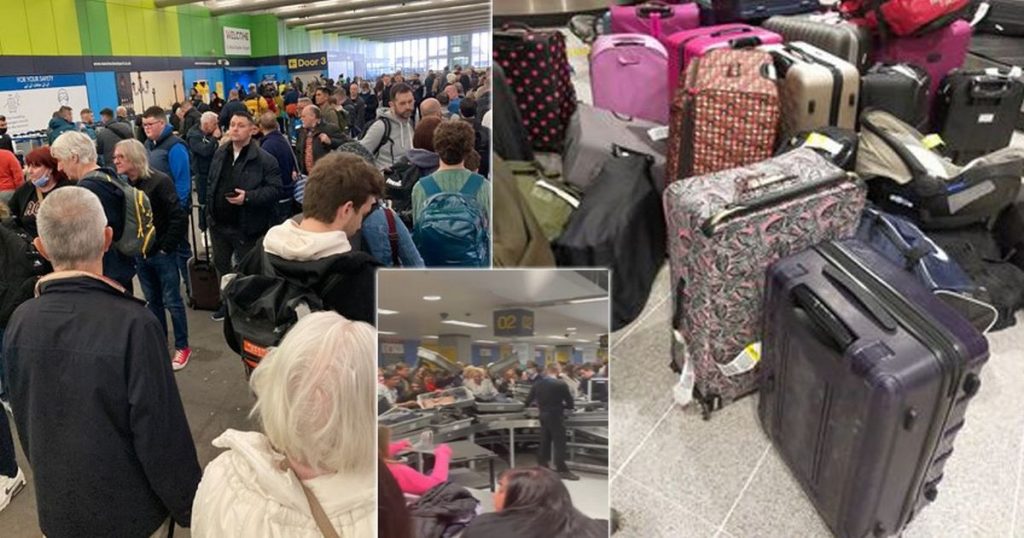 „To śmieszne”: więcej chaosu, napięcia i opóźnień na lotnisku w Manchesterze, ponieważ sfrustrowani przylatujący pasażerowie zbyt długo czekają na upuszczenie bagażu
