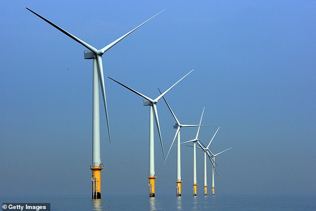 Wielka Brytania może w końcu zmarnować ogromne ilości energii elektrycznej do 2030 r., ponieważ mocno inwestuje w energię słoneczną i wiatrową, ale może nie wystarczyć magazynowanie energii, aby zatrzymać odpady (na zdjęciu: morska farma wiatrowa w pobliżu rzeki Mersey)